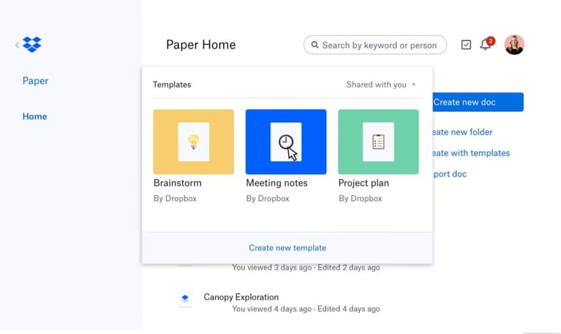 17 Best Online Collaboration Tools For Students in 2024 7 Dropbox Paper Homepage