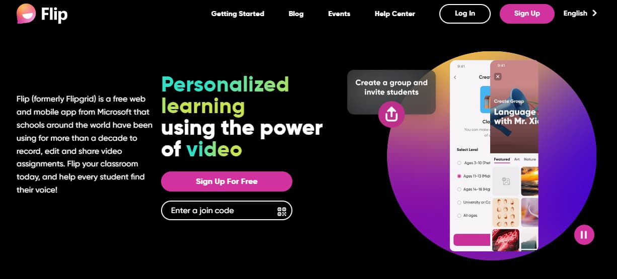 17 Best Online Collaboration Tools For Students in 2024 9 FlipGrid Homepage