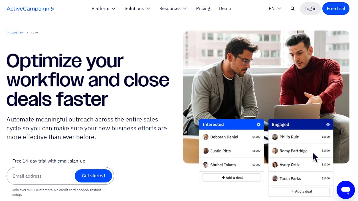 Top 21 Pipedrive Alternatives in 2024 2 ActiveCampaign CRM Feature