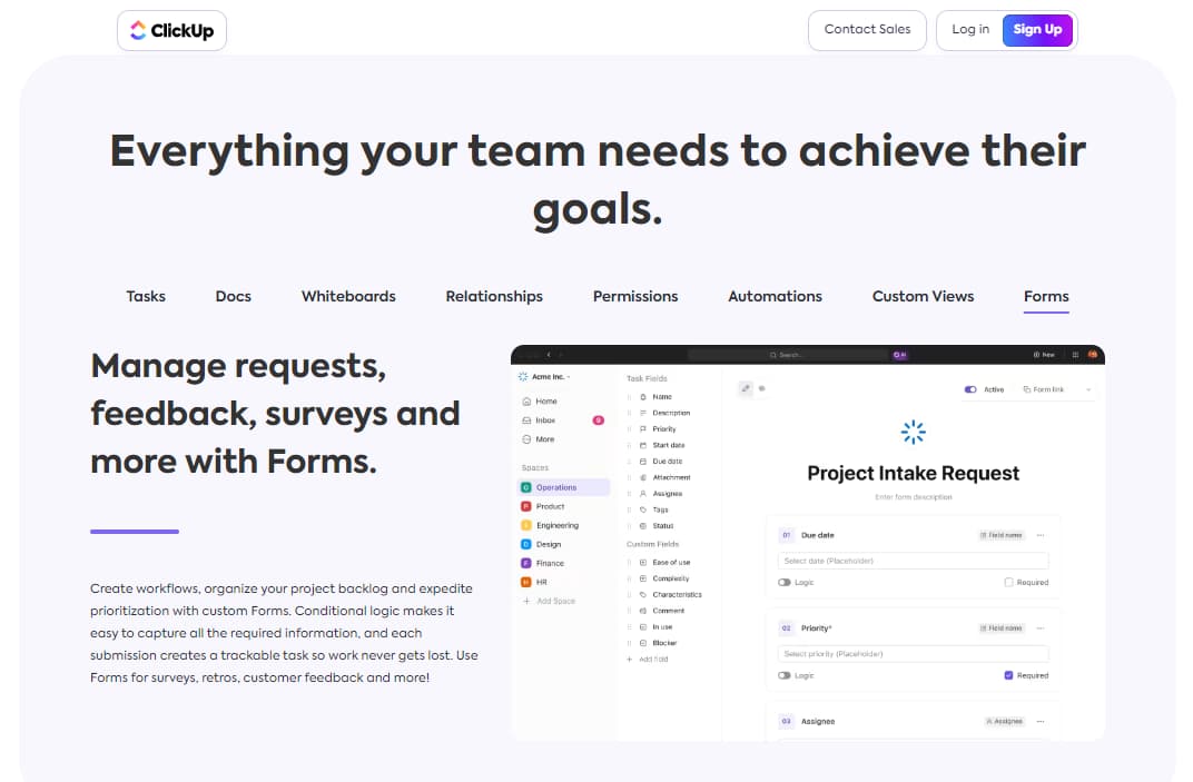 17 Best Employee Performance Review Software 1 Clickup Review Feature