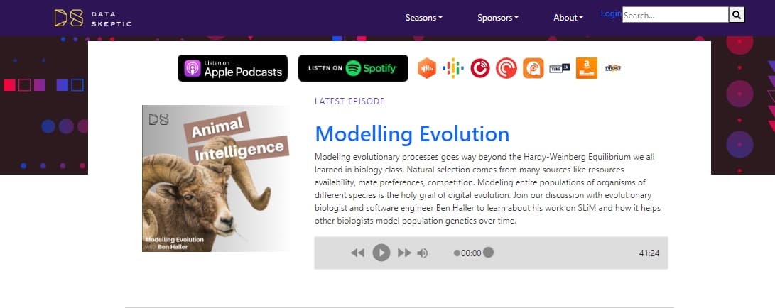 21 Best AI Podcasts To Learn About Artificial Intelligence In 2024 4 Data Skeptic Podcast