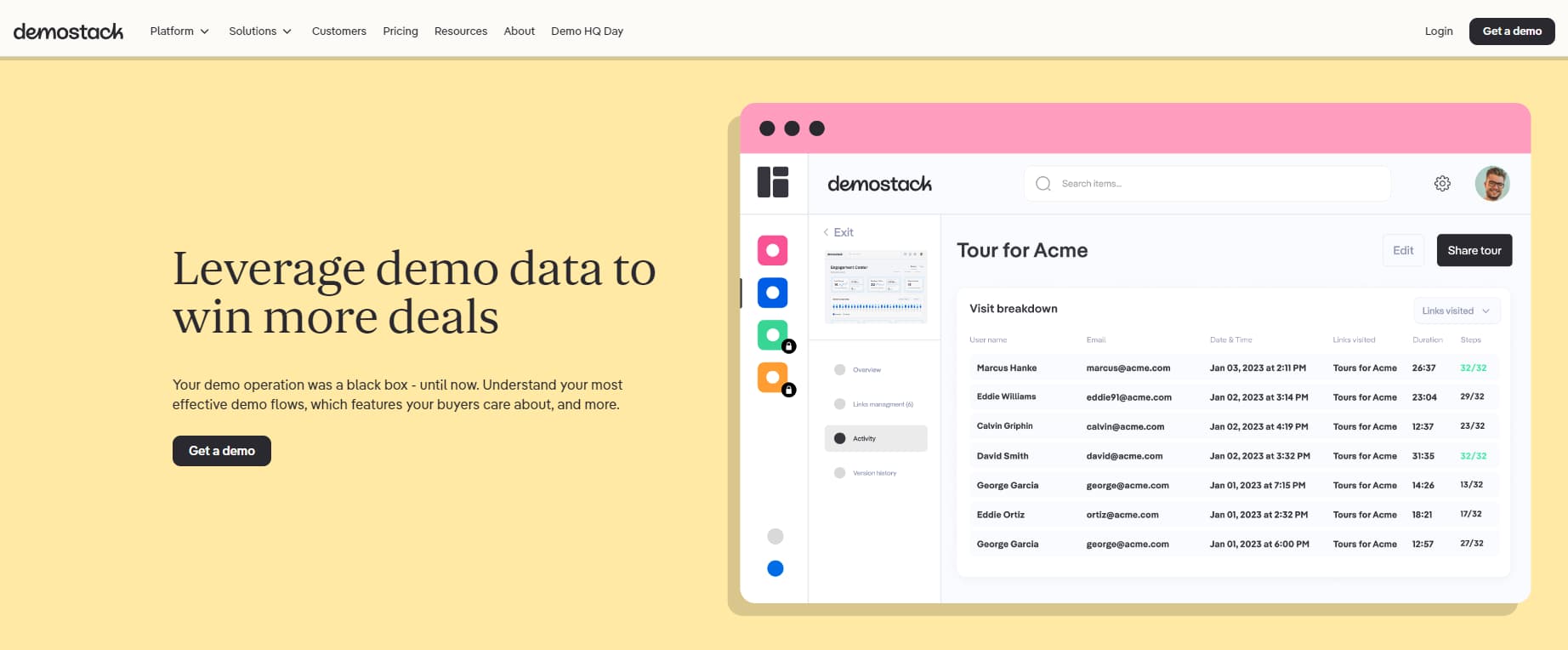 11 Most Popular Pre Sales Software Tools 2 Demostack Homepage