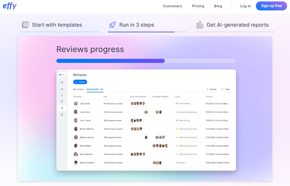 17 Best Employee Performance Review Software 12 Effy Performance Review Template