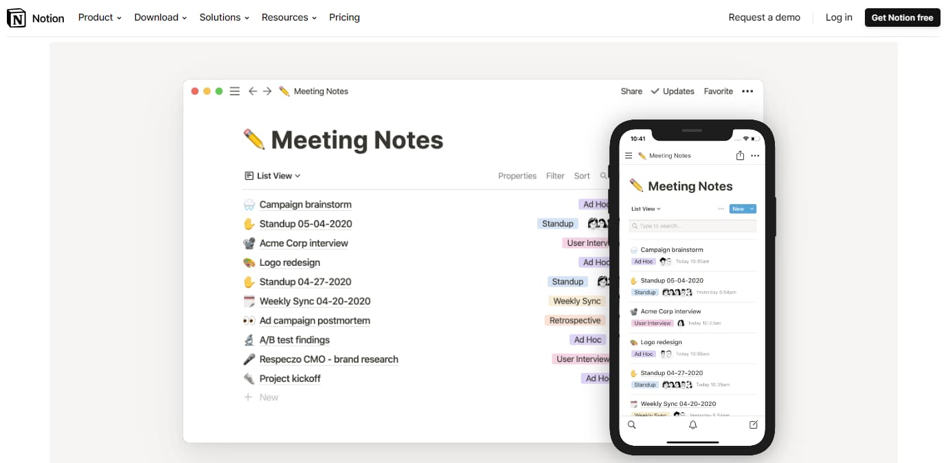 13 Best AI Tools For Note Taking In 2024 13 Notion Meeting Notes