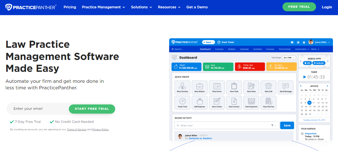 11 Best Legal Workflow Software For Law Firms To Stay Organized 8 PracticePanther Law Management
