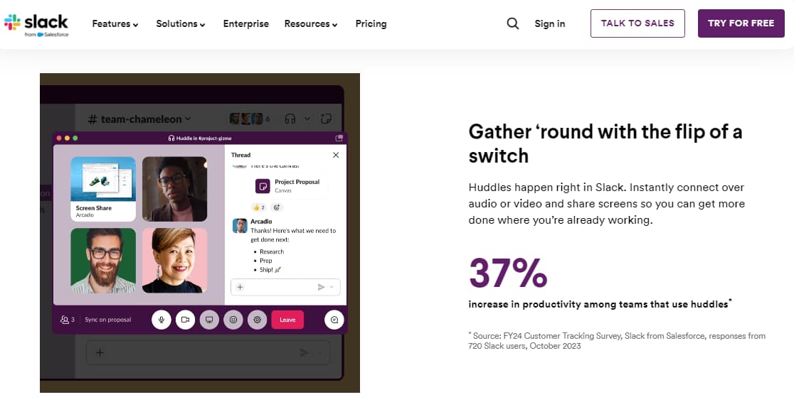 Slack Vs Google Chat: Review And Which Is Best For Your Business 2 Slack Voice Support Feature