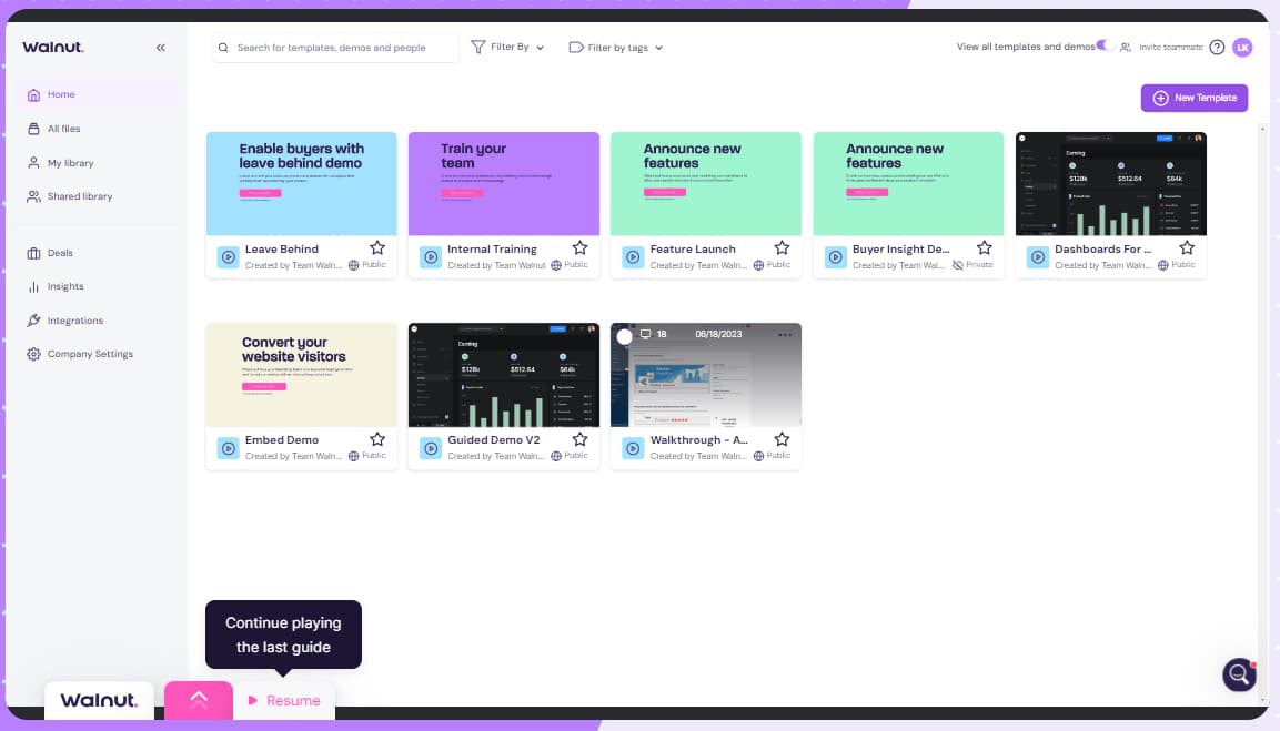 9 Storylane Alternatives and Competitors To Create Interactive Product Demos 8 Walnut Interface