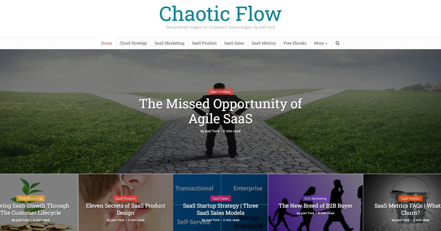 27 Best SaaS Blogs to Follow in 2024 for Industry Insights 15 Chaotic Flow Homepage